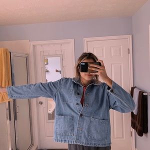 BLUE OVERSIZED DENIM JACKET